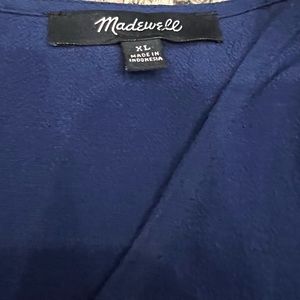 EUC Madewell Navy Blue Blouse size XL